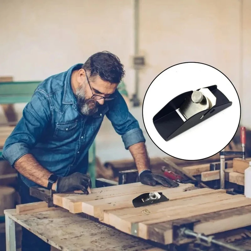 Mini-Hobel, Holzzimmerei-Werkzeug, manueller Schreinerhobel, Hobel aus Aluminiumlegierung und Schneidkante, tragbare Handwerkzeuge für die Holzbearbeitung
