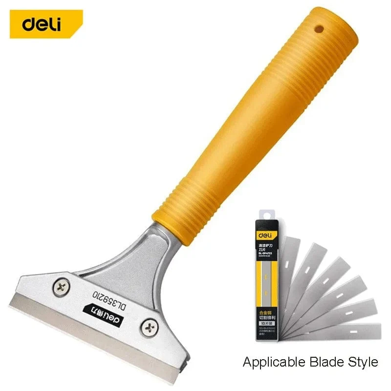 Deli Neue Gute Qualität Edelstahl Tapete Farbe Fliesen Bodenbelag Schaber 600 mm Entferner Mit Klinge Haushalts Reinigung Werkzeuge