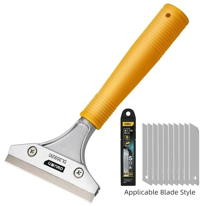 Deli Neue Gute Qualität Edelstahl Tapete Farbe Fliesen Bodenbelag Schaber 600 mm Entferner Mit Klinge Haushalts Reinigung Werkzeuge