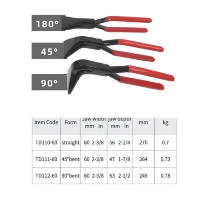 Handfalzzange, Blechwerkzeuge, gerade Backe, 45°, 90°, Metallbiegezange zum Biegen und Glätten von Blechen