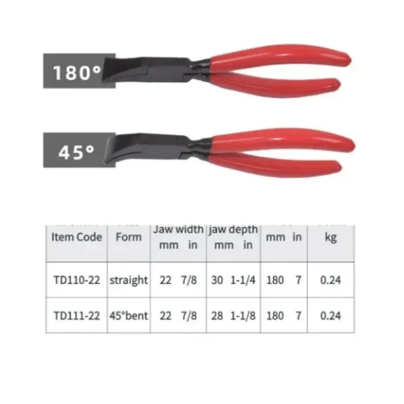 Handfalzzange, Blechwerkzeuge, gerade Backe, 45°, 90°, Metallbiegezange zum Biegen und Glätten von Blechen
