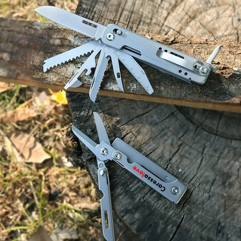 Kombinations-Multitool, Klappmesser, Schere, abnehmbares Outdoor-Taschenmesser, EDC-Notfall-Handwerkzeuge, Mehrzweckmesser