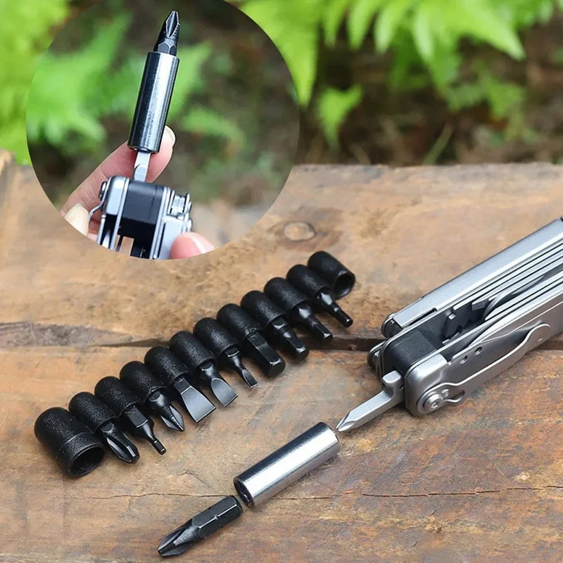 Kombinations-Multitool, Klappmesser, Schere, abnehmbares Outdoor-Taschenmesser, EDC-Notfall-Handwerkzeuge, Mehrzweckmesser