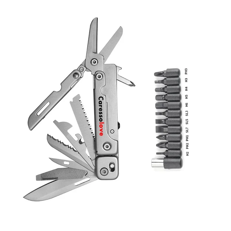 Kombinations-Multitool, Klappmesser, Schere, abnehmbares Outdoor-Taschenmesser, EDC-Notfall-Handwerkzeuge, Mehrzweckmesser