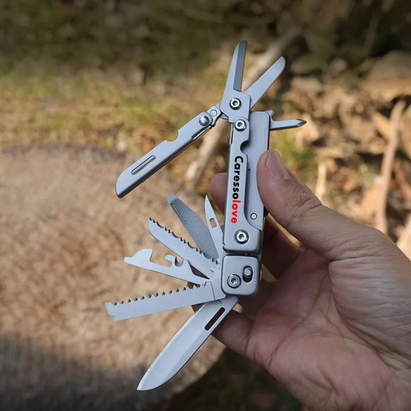 Kombinations-Multitool, Klappmesser, Schere, abnehmbares Outdoor-Taschenmesser, EDC-Notfall-Handwerkzeuge, Mehrzweckmesser