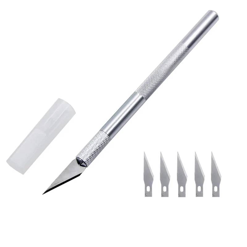 Aluminium Legierung Cutter Messer Schnitzen Werkzeug Skulptur Gravieren Sharp Metall Skalpell Klinge