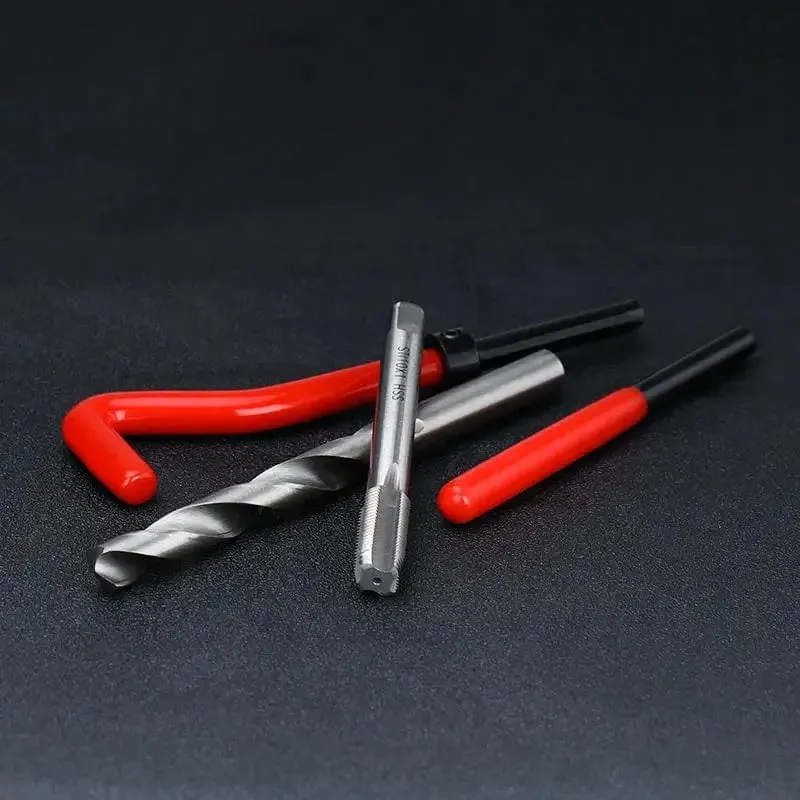 XCAN Gewindereparaturwerkzeug, 25-teilig, M3/M4/M5/M6/M7/M8/M10/M12/14, zur Wiederherstellung beschädigter Gewinde, Schraubenschlüssel, Spiralbohrer, Handwerkzeug