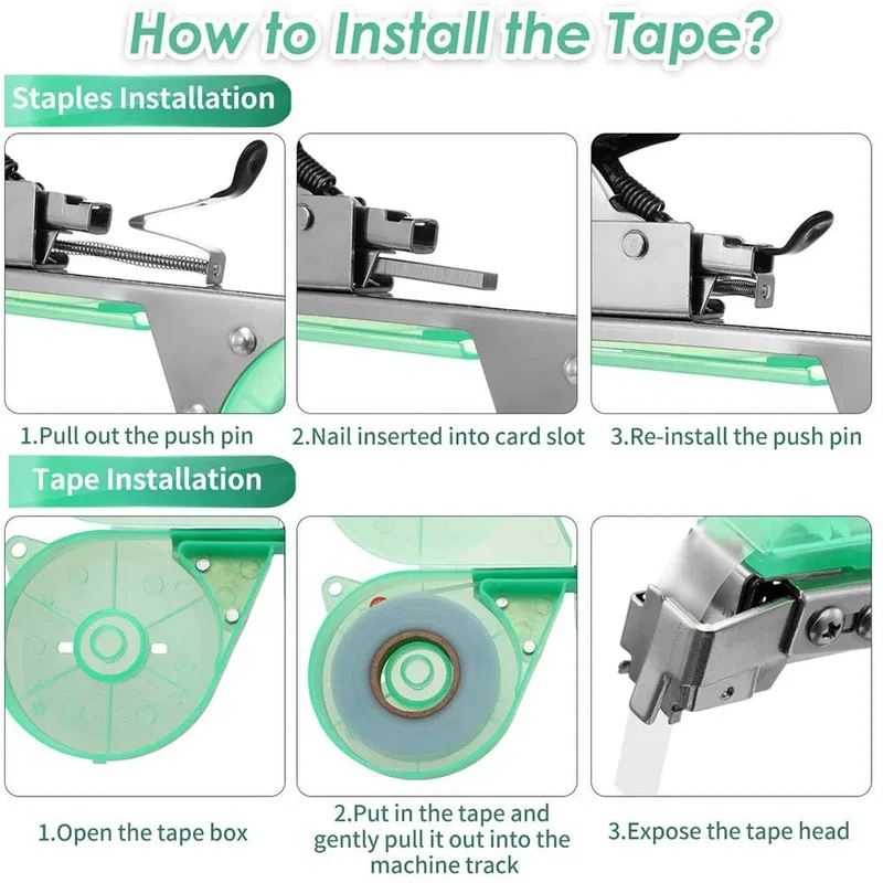 Drtools Strumpfband Pflanzen Bindemaschine Pflanze Zweig Hand Binden Bindemaschine Hackfleisch Gemüse Tapetool Tapener Bänder Garten Werkzeuge