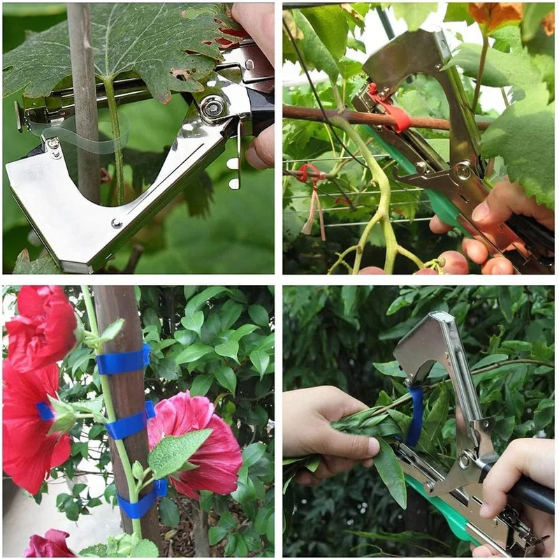 Drtools Strumpfband Pflanzen Bindemaschine Pflanze Zweig Hand Binden Bindemaschine Hackfleisch Gemüse Tapetool Tapener Bänder Garten Werkzeuge