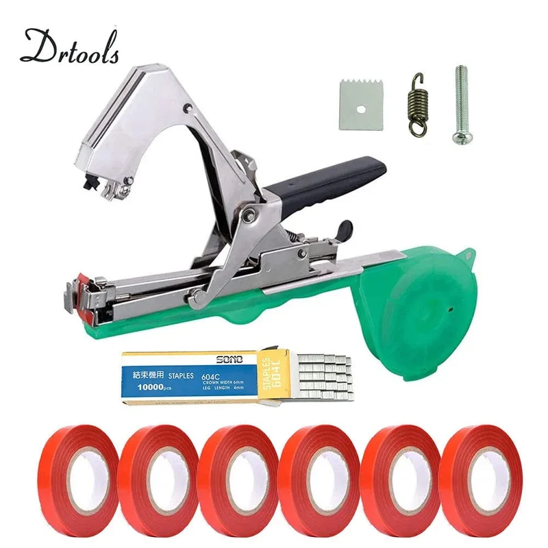 Drtools Gartengeräte Strumpfband Pflanzen Pflanze Zweig Hand Binden Bindemaschine Hackfleisch Gemüse Tapener Bänder Hausgarten