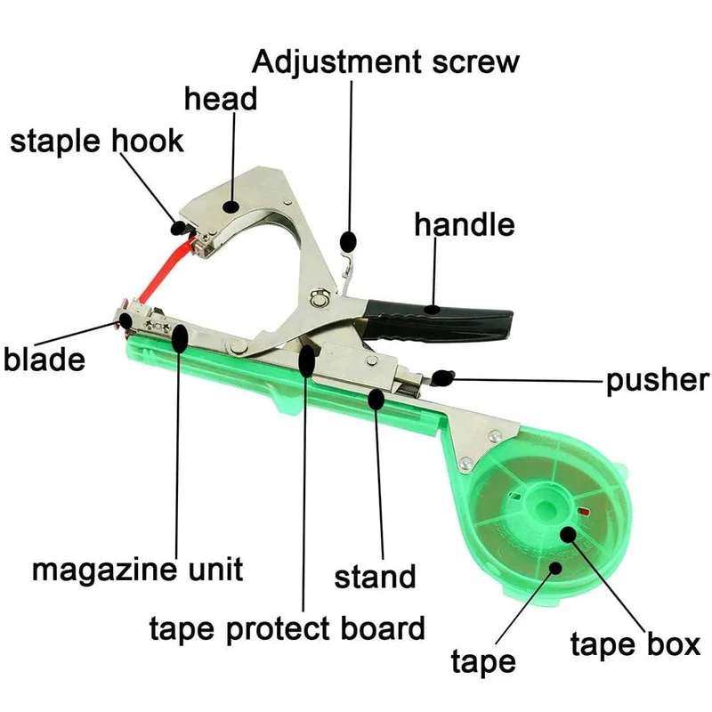 Drtools Gartengeräte Strumpfband Pflanzen Pflanze Zweig Hand Binden Bindemaschine Hackfleisch Gemüse Tapener Bänder Hausgarten