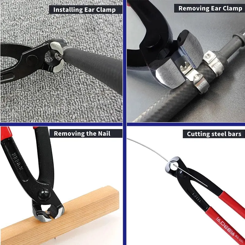 Einohrklemmenzange 8 Zoll/200 mm Kohlenstoffstahl Zange Crimper Nagelzieher für Autoreparatur Handwerkzeuge