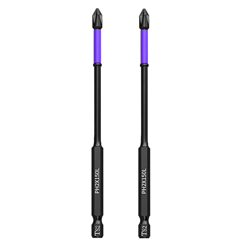 5/3/2/1 stücke PH2 Magnetische Schraubendreher-bits Rutschfeste Chargenkopf-Kreuzbit 25-150 mm Für Elektrische Schlagbohrmaschine Treiber Handbohrwerkzeuge