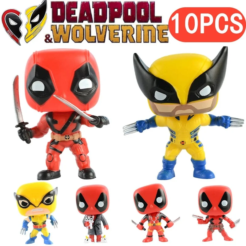 POP Deadpool Actionfigur Deadpool 3 Deadpool Wolverine Actionfigur Marvel-Filmfiguren Figur Spielzeugpuppe Modell Kindergeschenke