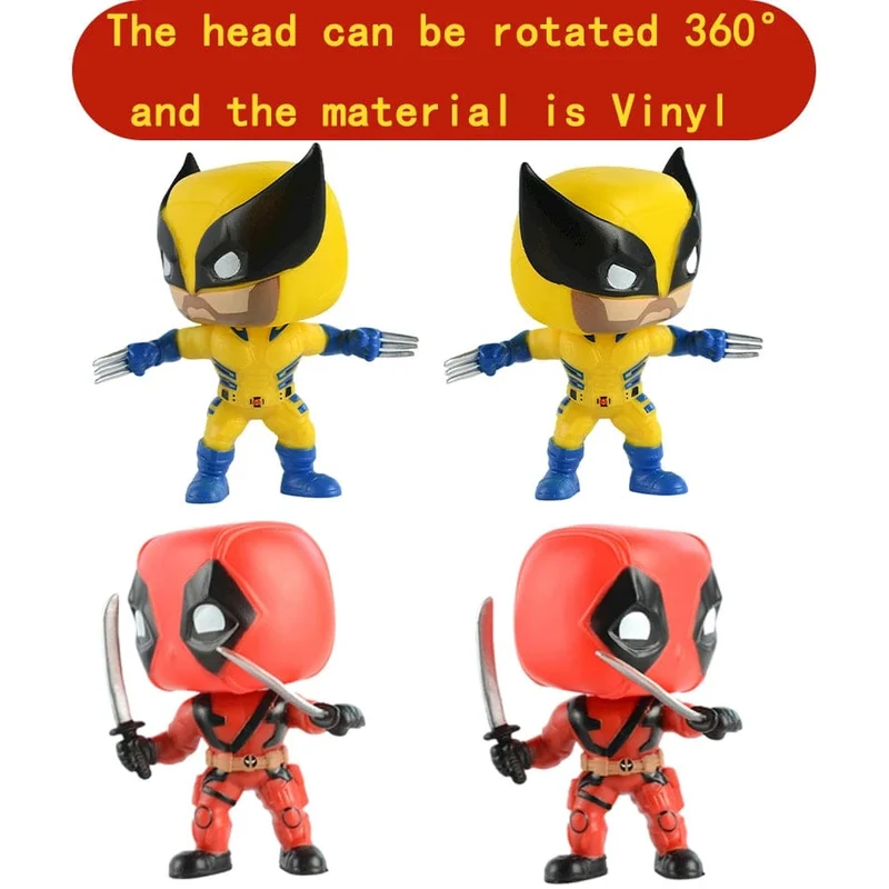 POP Deadpool Actionfigur Deadpool 3 Deadpool Wolverine Actionfigur Marvel-Filmfiguren Figur Spielzeugpuppe Modell Kindergeschenke
