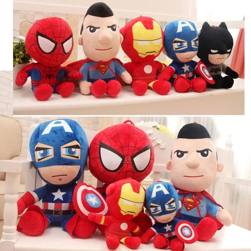 NEU 27 cm Mann Spiderman Plüschtiere Filmpuppen Marvel Avengers weicher ausgestopfter Held Captain America Iron Weihnachtsgeschenke für Kinder