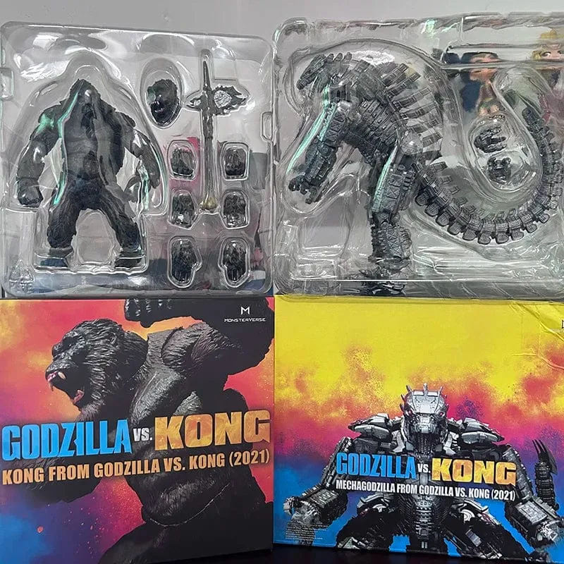 SHM Kong aus dem Film Godzilla Vs Kong 2021, PVC-Actionfigur, Kaiju-Monsterverse-Dinosaurier-Modell, Sammler-Actionspielzeug, Geschenke