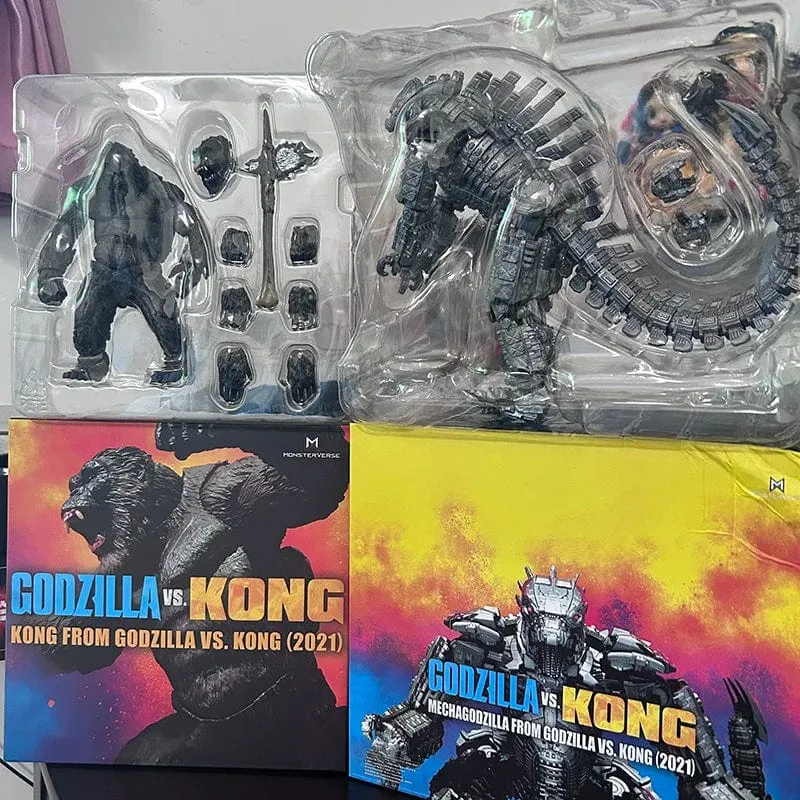 SHM Kong aus dem Film Godzilla Vs Kong 2021, PVC-Actionfigur, Kaiju-Monsterverse-Dinosaurier-Modell, Sammler-Actionspielzeug, Geschenke