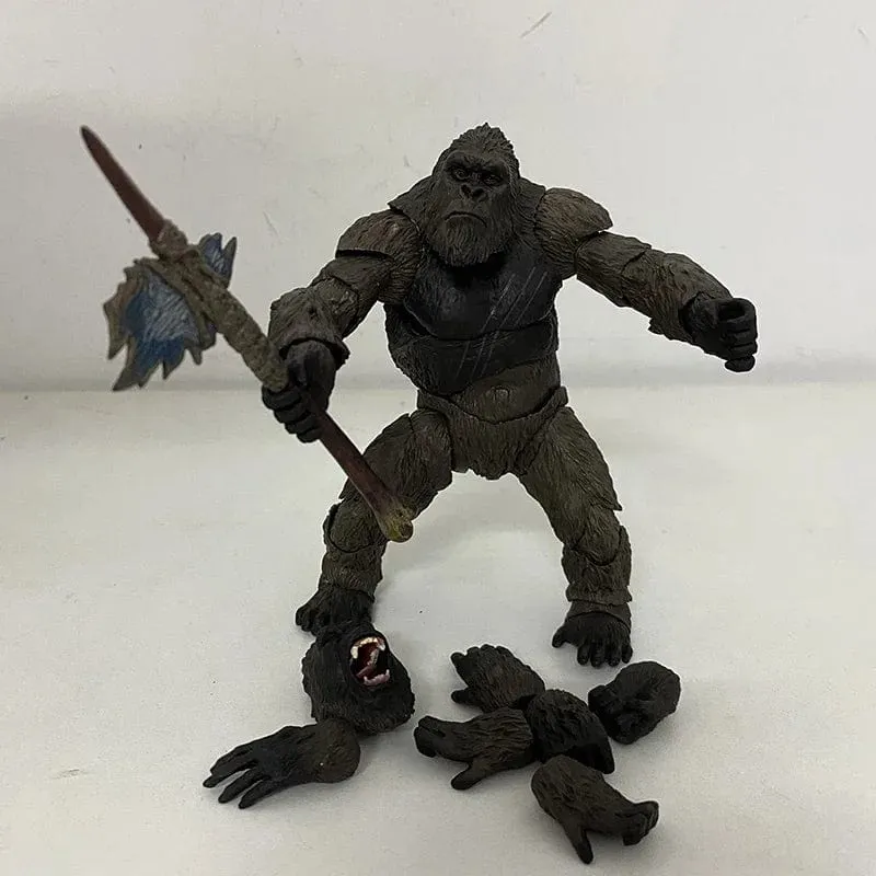 SHM Kong aus dem Film Godzilla Vs Kong 2021, PVC-Actionfigur, Kaiju-Monsterverse-Dinosaurier-Modell, Sammler-Actionspielzeug, Geschenke