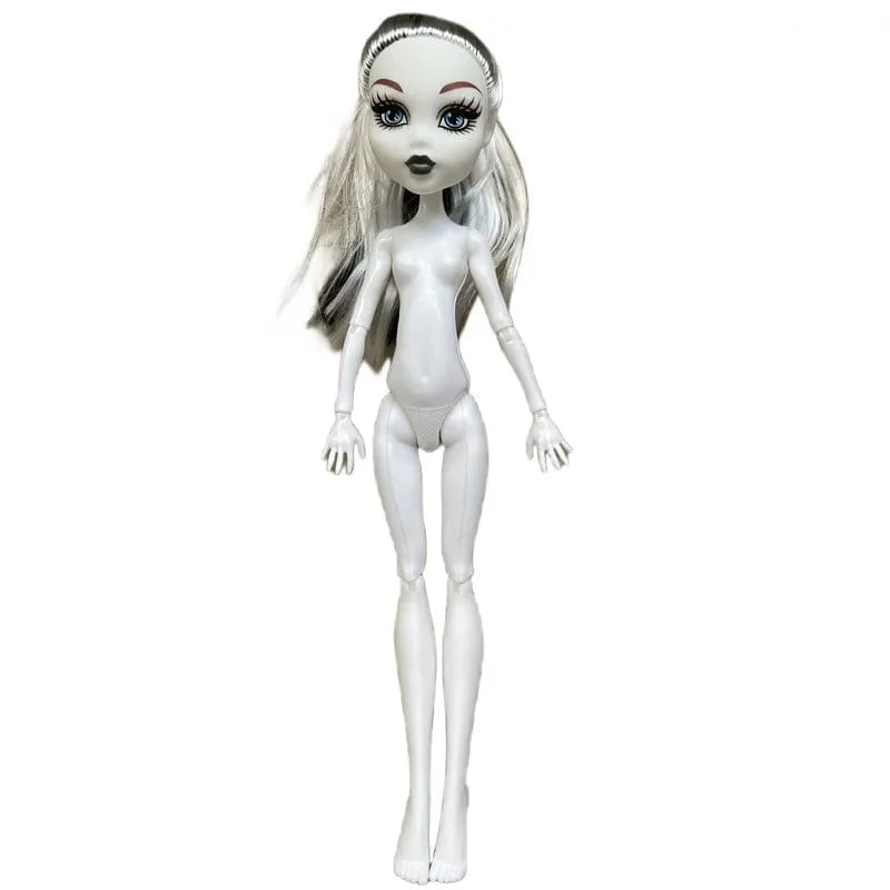Beweglicher Puppenkörper mit mehreren Gelenken, 23 cm großes Puppenspielzeug für viele Köpfe, weiß, grün, braun, lila, Monstering High-Puppenkörper, Katzenköpfe