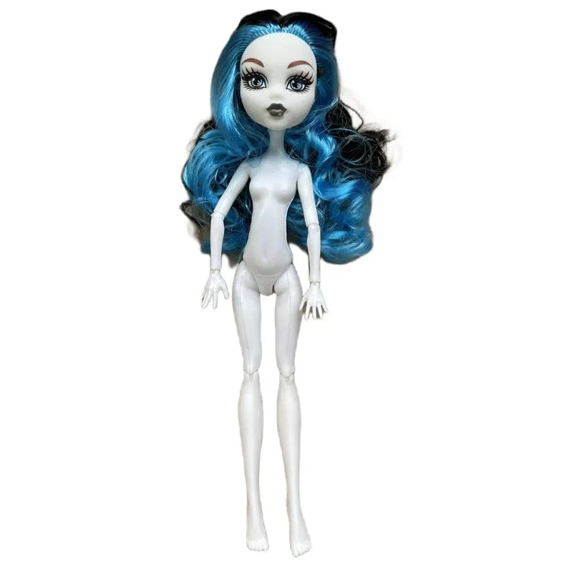 Beweglicher Puppenkörper mit mehreren Gelenken, 23 cm großes Puppenspielzeug für viele Köpfe, weiß, grün, braun, lila, Monstering High-Puppenkörper, Katzenköpfe