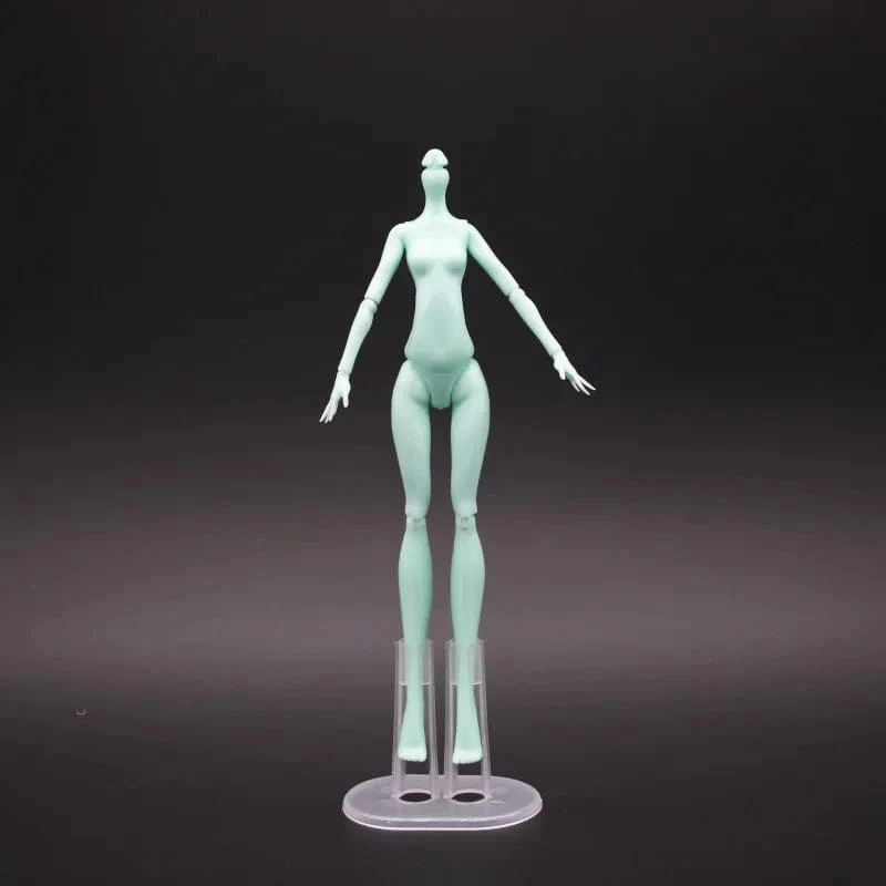 Beweglicher Puppenkörper mit mehreren Gelenken, 23 cm großes Puppenspielzeug für viele Köpfe, weiß, grün, braun, lila, Monstering High-Puppenkörper, Katzenköpfe