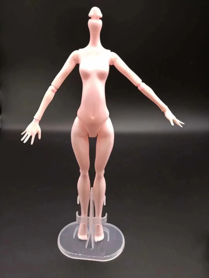Beweglicher Puppenkörper mit mehreren Gelenken, 23 cm großes Puppenspielzeug für viele Köpfe, weiß, grün, braun, lila, Monstering High-Puppenkörper, Katzenköpfe