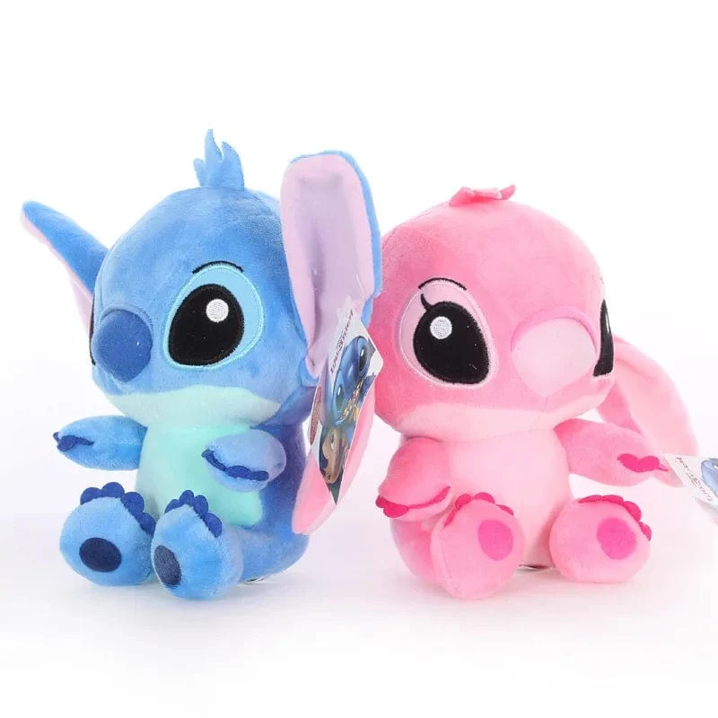 20–25 cm Stitch-Plüschpuppe, Original-Anime-Figuren von Disney, Lilo & Stitch, süße Stofftiere, Filmperipheriegeräte, weiche Ornamente, Geschenke