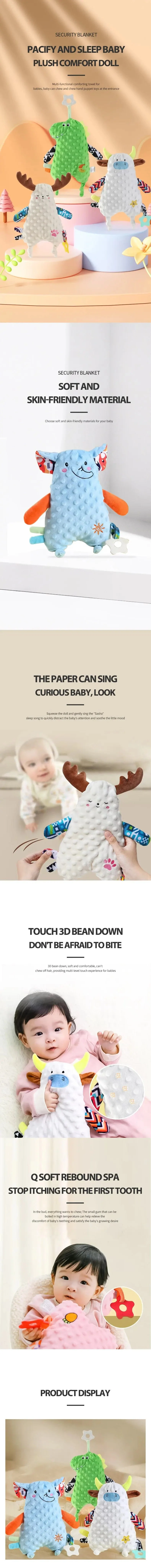 Baby Infant Tier Beruhigende Beruhigen Handtuch Cartoon Plüsch Bär Kaninchen Beruhigen Puppen für Newbron Weiche Bequeme Handtuch