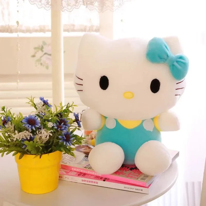 20 cm Hello Kitty Plüschtiere Niedlicher Sanrio-Film KT Cat Peluche Puppen Weiche Angefüllte Kawaii Hello Kitty Spielzeug Baby Weihnachtsgeschenk