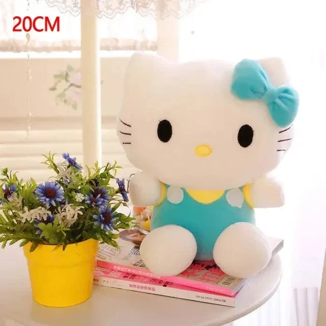 20 cm Hello Kitty Plüschtiere Niedlicher Sanrio-Film KT Cat Peluche Puppen Weiche Angefüllte Kawaii Hello Kitty Spielzeug Baby Weihnachtsgeschenk