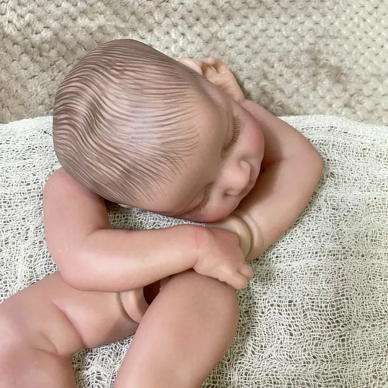 19 Zoll, bereits bemalte Reborn-Puppenteile, Levi, unmontiert, lebensechtes Baby, 3D-Malerei mit sichtbaren Adern, Stoffkörper inklusive