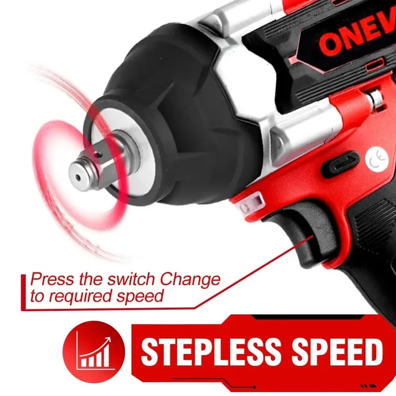 ONEVAN 1800N.M Drehmoment Bürstenloser Elektrischer Schlagschrauber 1/2 Zoll Lithium-Ionen Batterie Cordless Power Tool Für Makita 18V Batterie