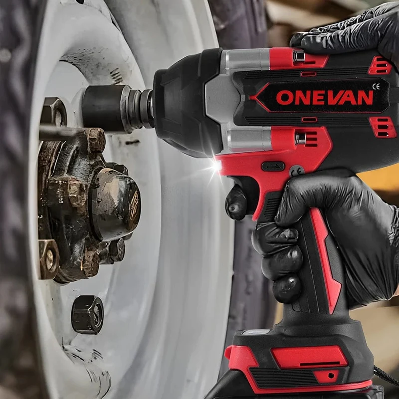 ONEVAN 1800N.M Drehmoment Bürstenloser Elektrischer Schlagschrauber 1/2 Zoll Lithium-Ionen Batterie Cordless Power Tool Für Makita 18V Batterie