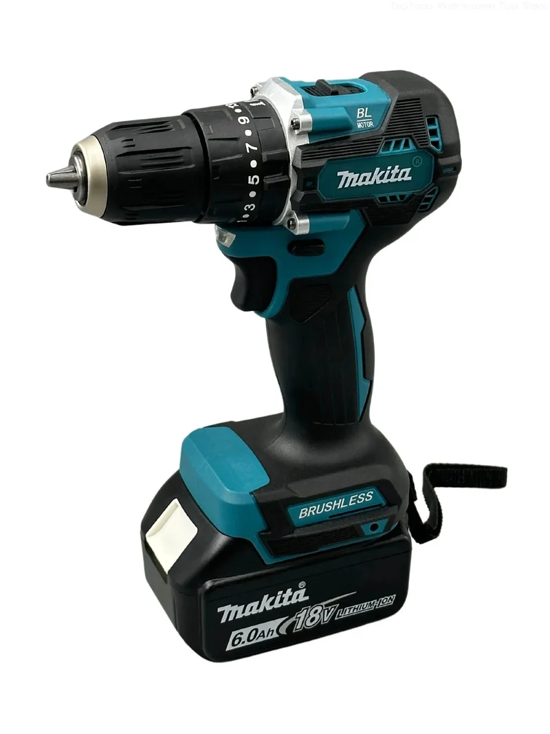 Makita DDF487 18V Schraubendreher Akku-Schlagbohrmaschine Elektrische Variable Geschwindigkeit Bürstenloser Motor Auswirkungen Power Tools Power Drill