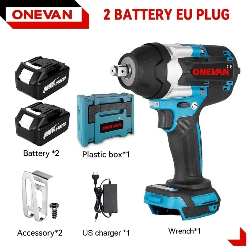 ONEVAN 1800N.M Drehmoment Bürstenloser Elektrischer Schlagschrauber 1/2 Zoll Schraubendreher Akkuschrauber Elektrowerkzeuge Für Makita 18V Batterie