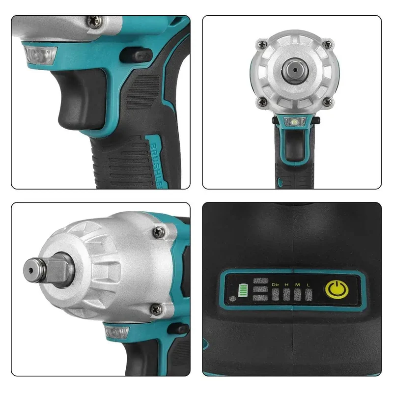 Drillpro Neuer bürstenloser Akku-Schlagschrauber mit 2000 Nm, wiederaufladbarer 1/2-Zoll-Schraubenschlüssel, Bohrmaschine, Elektrowerkzeug für Makita 18-V-Akku