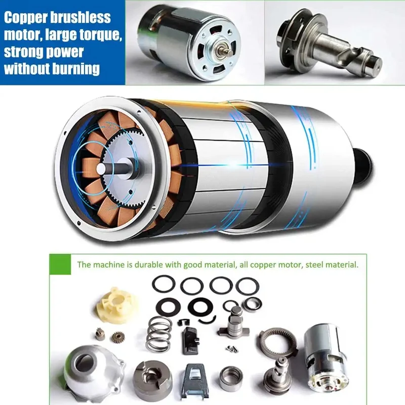 Drillpro Neuer bürstenloser Akku-Schlagschrauber mit 2000 Nm, wiederaufladbarer 1/2-Zoll-Schraubenschlüssel, Bohrmaschine, Elektrowerkzeug für Makita 18-V-Akku