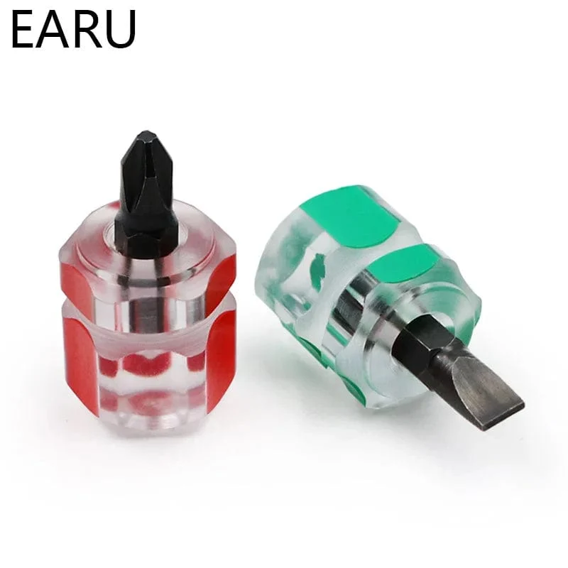 Schraubendreher-Set, Mini-Schraubendreher mit kleinem, tragbarem Rettichkopf, transparenter Griff, Reparatur-Handwerkzeuge, Präzisions-Autoreparatur