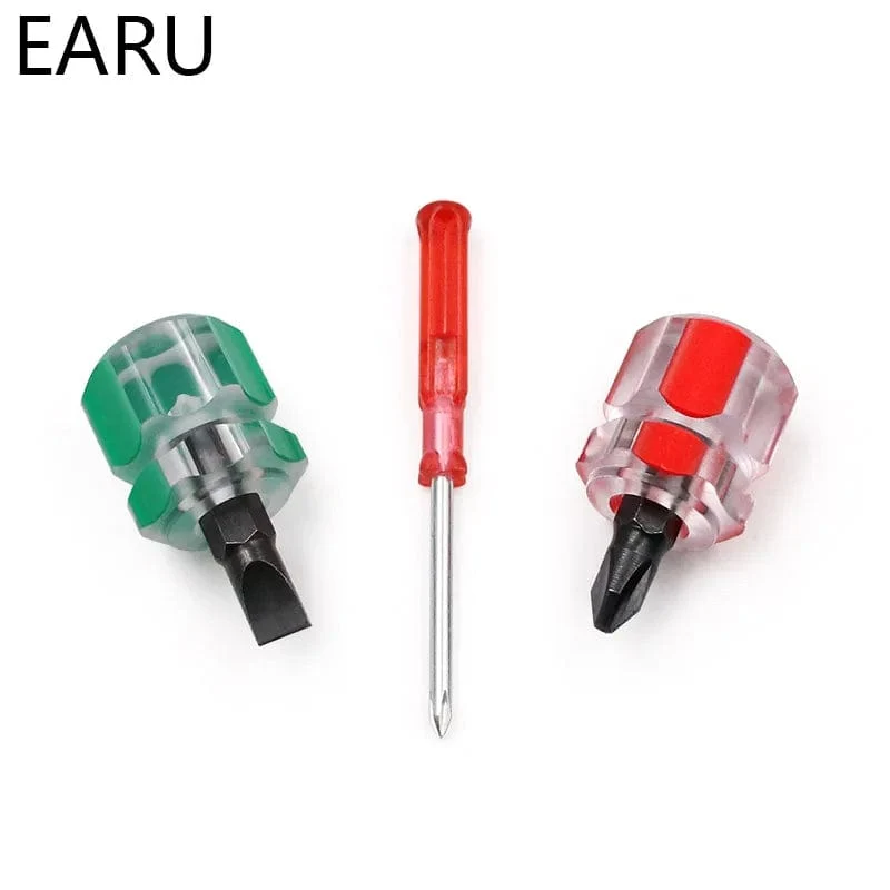 Schraubendreher-Set, Mini-Schraubendreher mit kleinem, tragbarem Rettichkopf, transparenter Griff, Reparatur-Handwerkzeuge, Präzisions-Autoreparatur