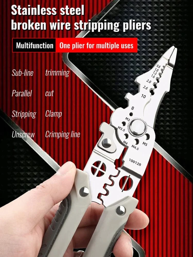 Crimper-Kabelschneider, einstellbar, automatischer Abisolierer, multifunktionale Abisolier-Crimpzange, Terminal-Handwerkzeug