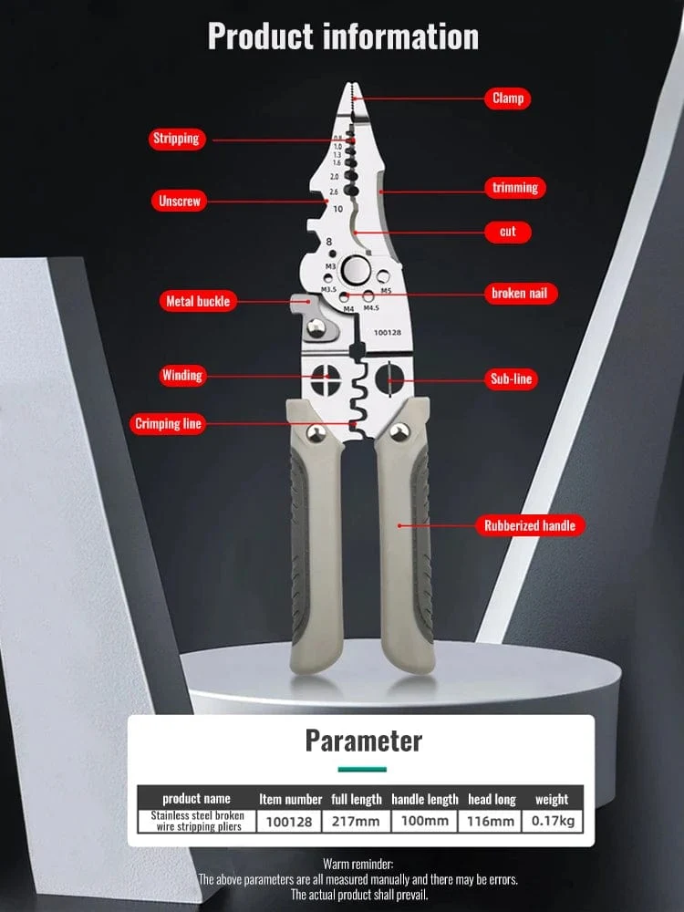 Crimper-Kabelschneider, einstellbar, automatischer Abisolierer, multifunktionale Abisolier-Crimpzange, Terminal-Handwerkzeug