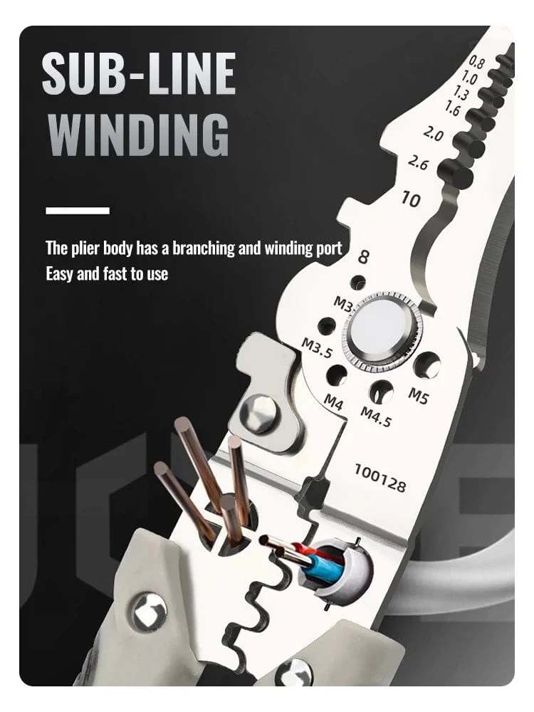 Crimper-Kabelschneider, einstellbar, automatischer Abisolierer, multifunktionale Abisolier-Crimpzange, Terminal-Handwerkzeug