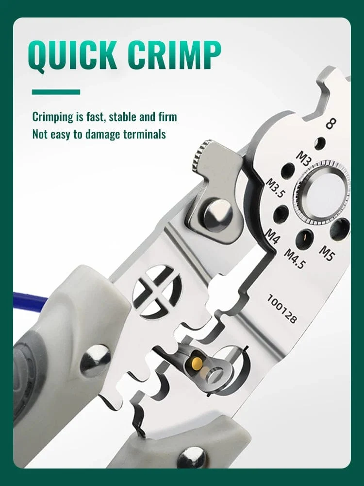 Crimper-Kabelschneider, einstellbar, automatischer Abisolierer, multifunktionale Abisolier-Crimpzange, Terminal-Handwerkzeug