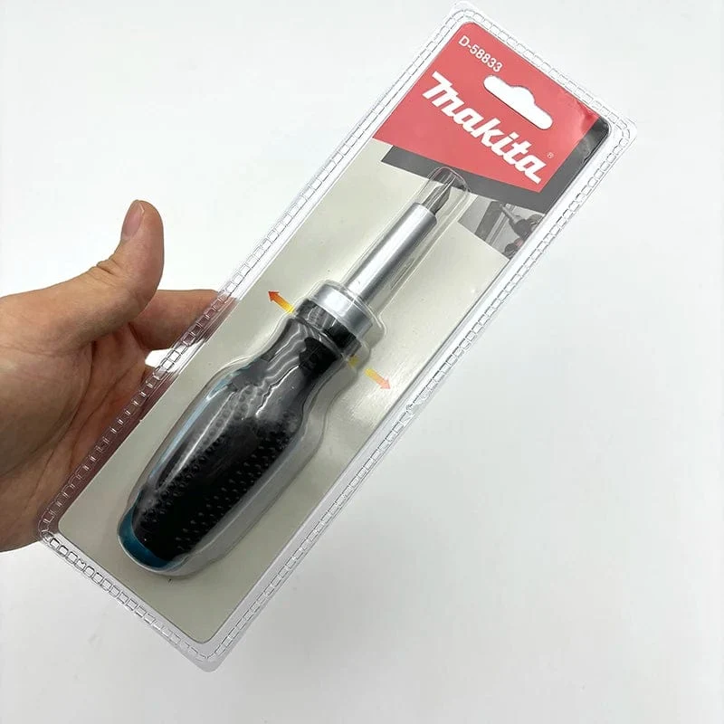 Makita D-58833 Ratschenschraubendreher, 1/4 Zoll, 25 mm, PH2, positive und negative Magnetpole, Schrauben, Handwerkzeug-Aufsätze