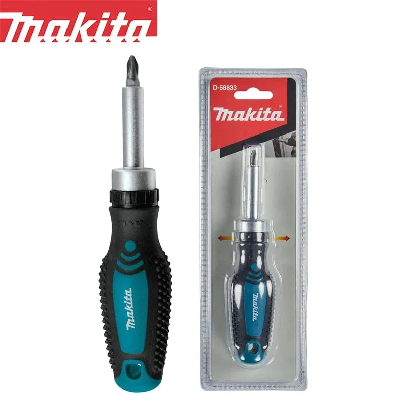 Makita D-58833 Ratschenschraubendreher, 1/4 Zoll, 25 mm, PH2, positive und negative Magnetpole, Schrauben, Handwerkzeug-Aufsätze