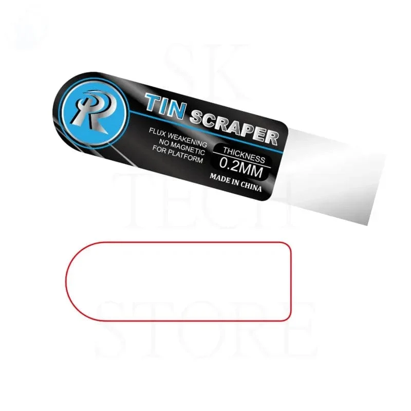 2 Stück/Packung, 0.2 mm, ultradünner Blechschaber, flache, schräge Öffnung, für Handy-Reparatur, Lötpaste, Kleberentfernungsklinge, Handwerkzeug-Set