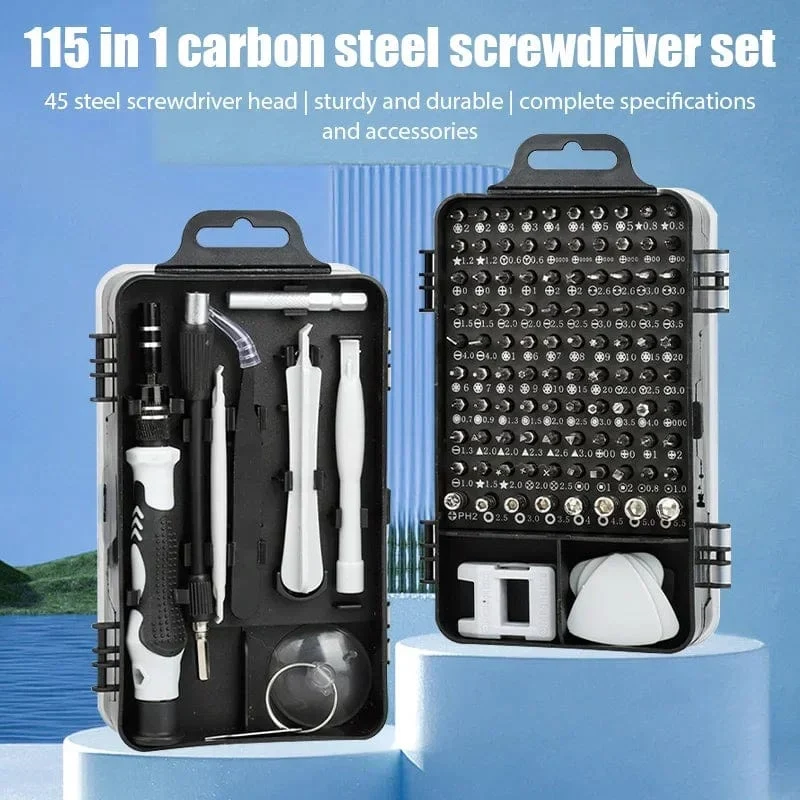 115 in 1 Multifunktionaler magnetischer Präzisionsschraubendreher-Satz Computer-PC Handy-Ausrüstung Reparatur Schraubendreher-Set Handwerkzeuge