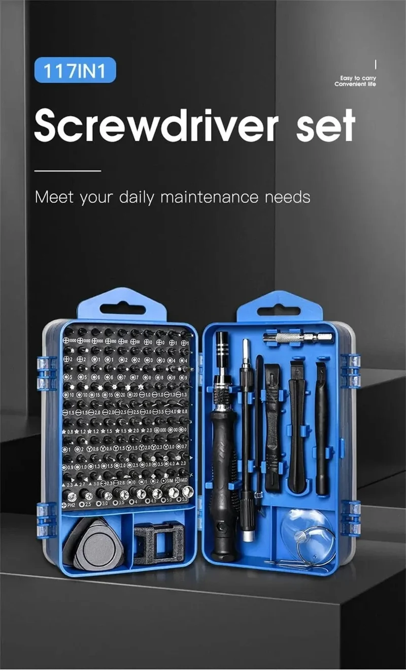 115 in 1 Multifunktionaler magnetischer Präzisionsschraubendreher-Satz Computer-PC Handy-Ausrüstung Reparatur Schraubendreher-Set Handwerkzeuge