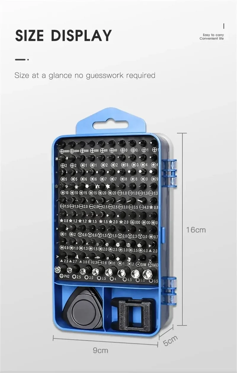 115 in 1 Multifunktionaler magnetischer Präzisionsschraubendreher-Satz Computer-PC Handy-Ausrüstung Reparatur Schraubendreher-Set Handwerkzeuge